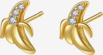 Hey Happiness - Pendientes 'Sunny Banana' en oro: frente