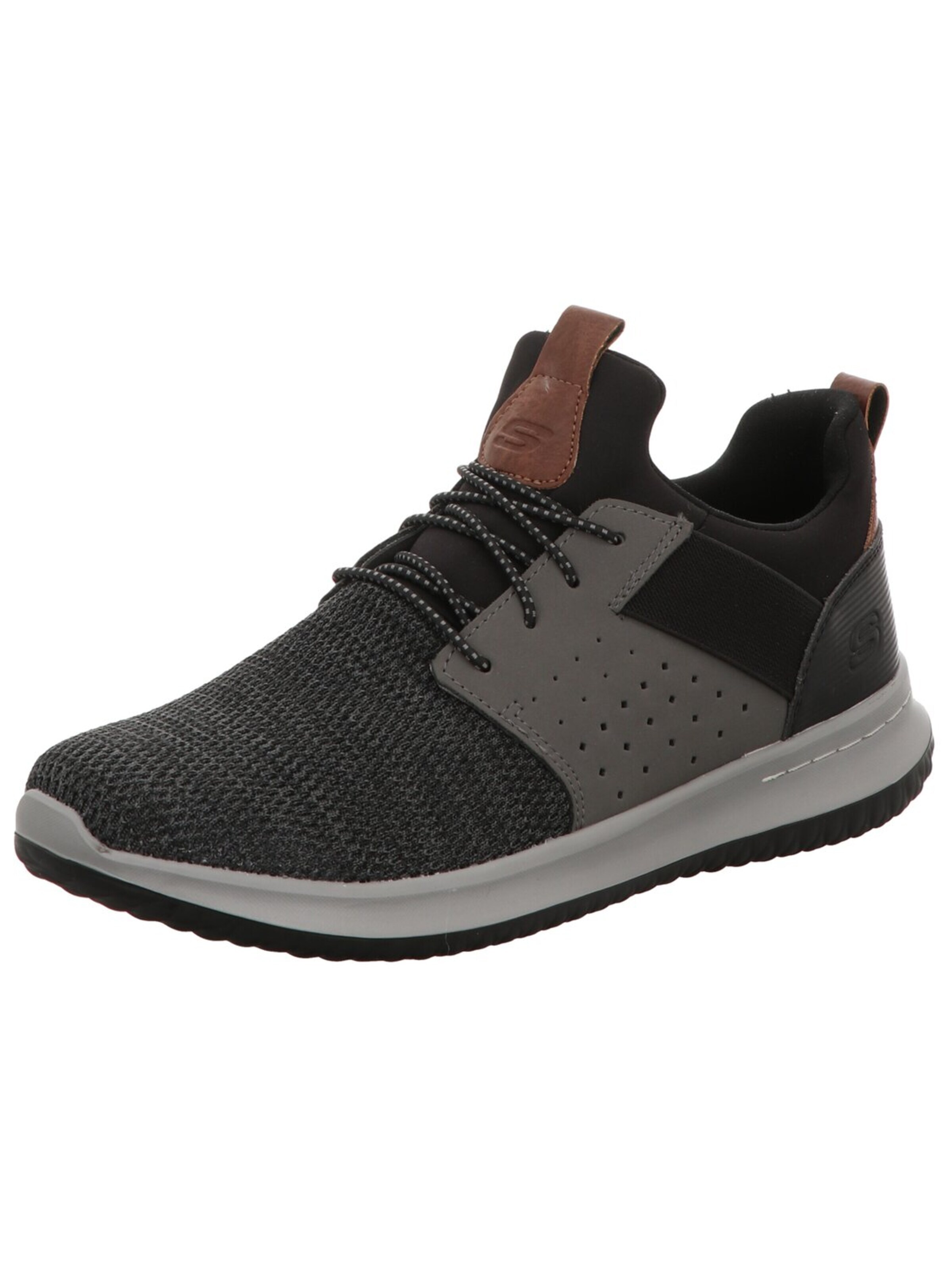 SKECHERS Hausschuh 'Slipper Herren 65474 BKGY Kunststoff (Synthetik) in grau'‌‌‌ in Grau: Vorderseite