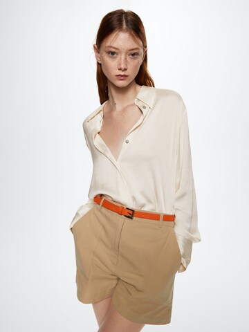 MANGO Bluse 'IDEALE' i beige: forside