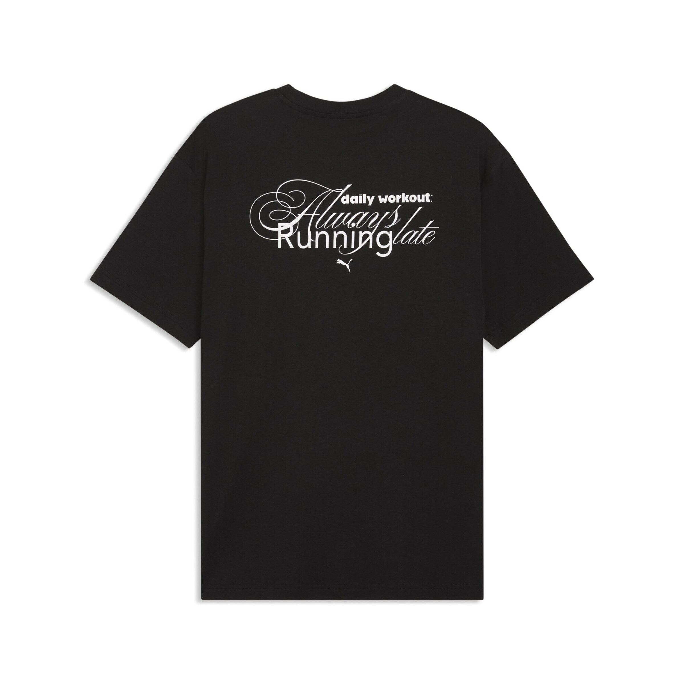 PUMA Shirt 'Slogan' in Zwart