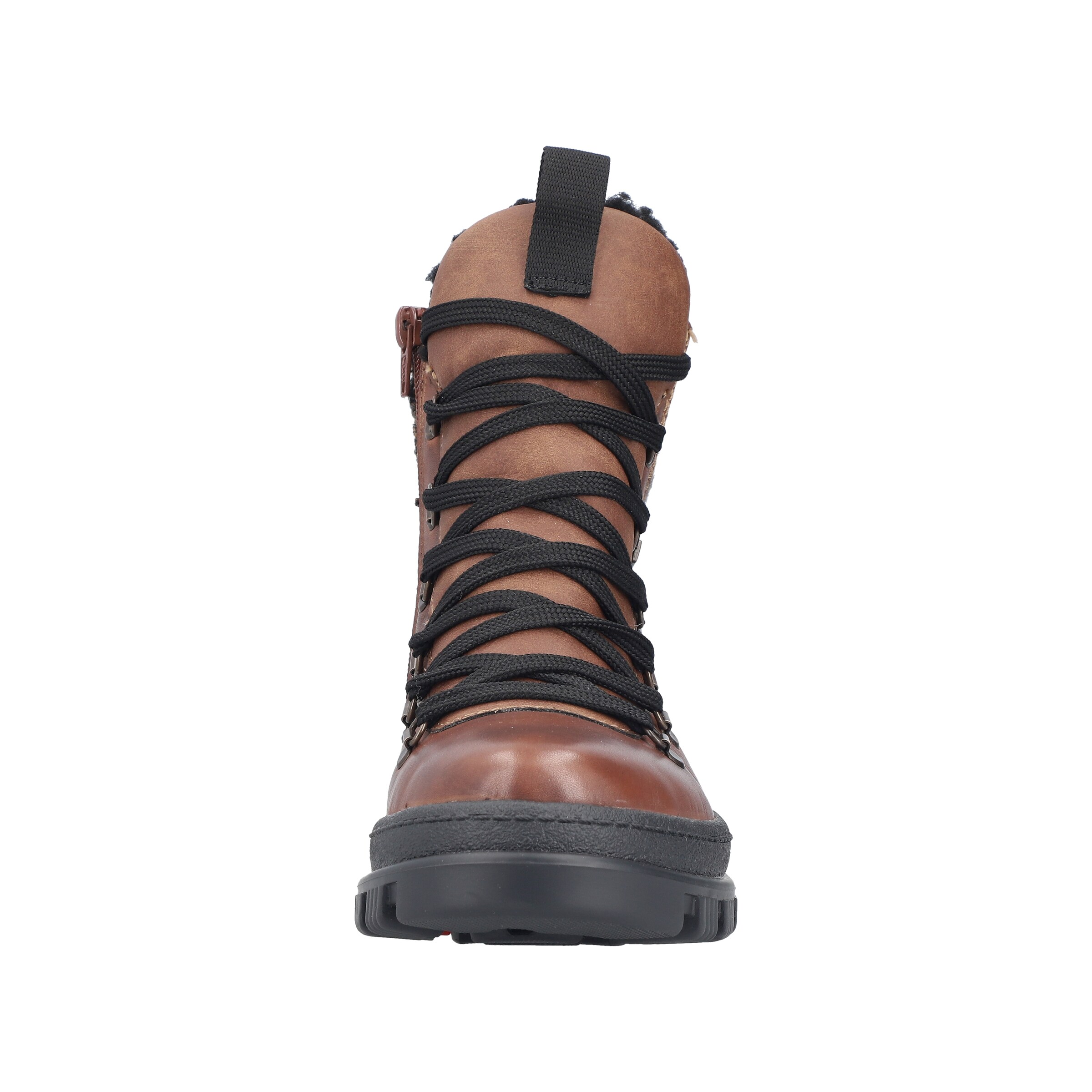 Rieker Lace-Up Ankle Boots in Brown