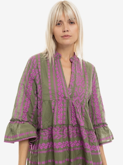 Pink Label Summer Dress 'BEACHWEAR EMBRODERY MAGENTA' in 36 in Green, Item view