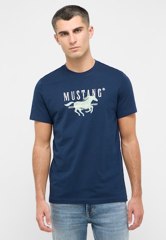 MUSTANG T-Shirt 'Austin' in Blau: Vorderseite
