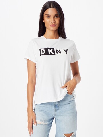 Maglia funzionale di DKNY Performance in bianco: frontale