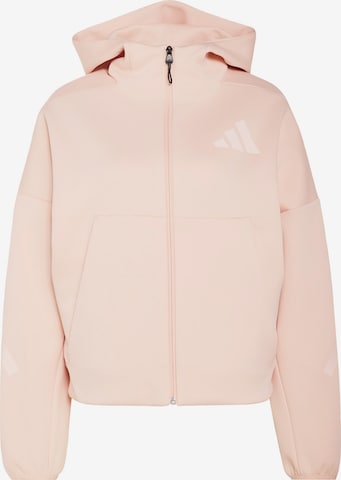 ADIDAS SPORTSWEAR - Sudadera con cremallera deportiva 'Z.N.E.' en rosa: frente