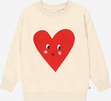 Lindex Sweatshirt 'Hearts' in Beige: predná strana