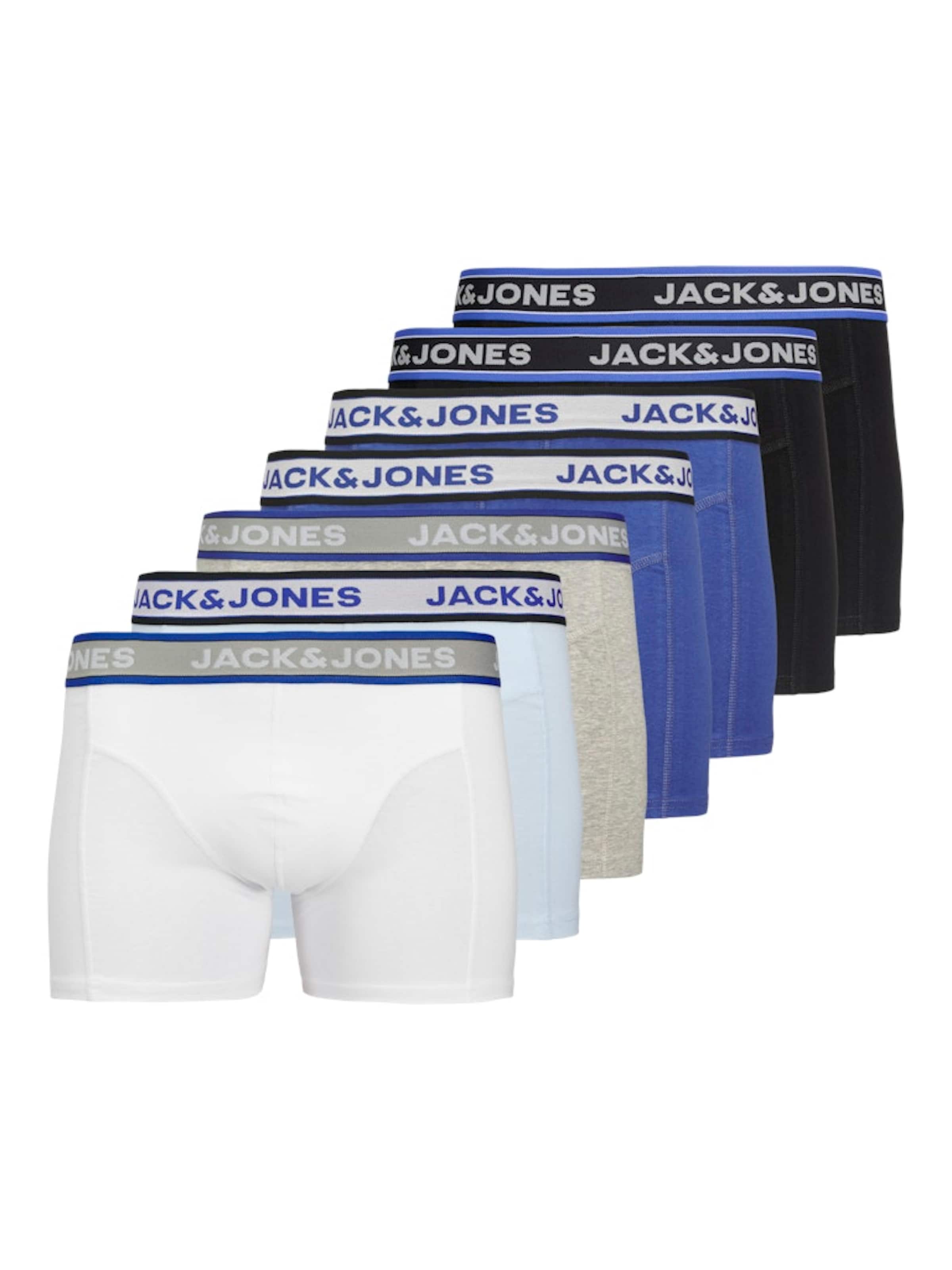kék / szürke / fekete / fehér JACK & JONES Boxeralsók 'JACHUDSON', Termék nézet