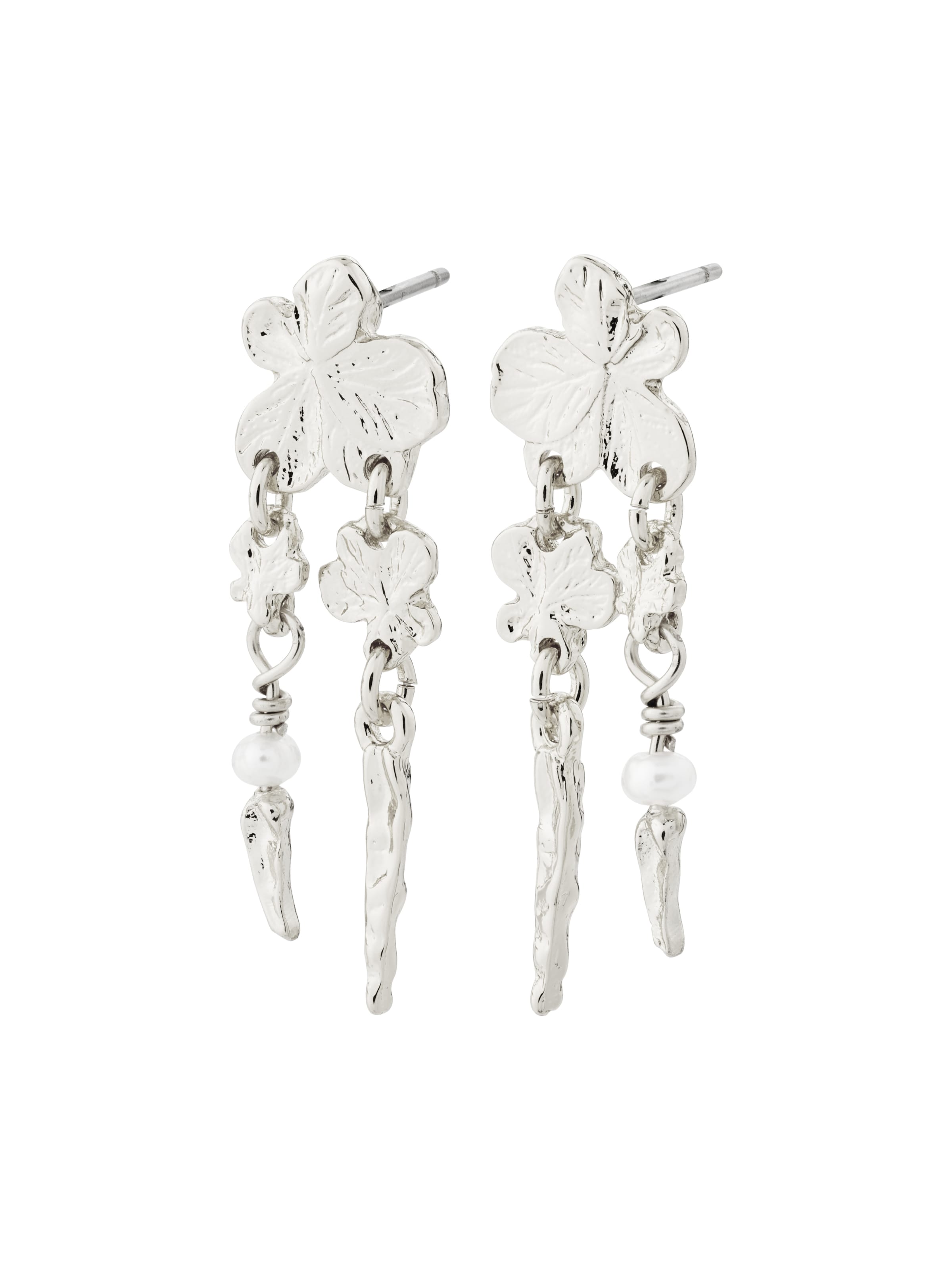 Boucles d'oreilles 'Zhuri' Pilgrim en argent : devant