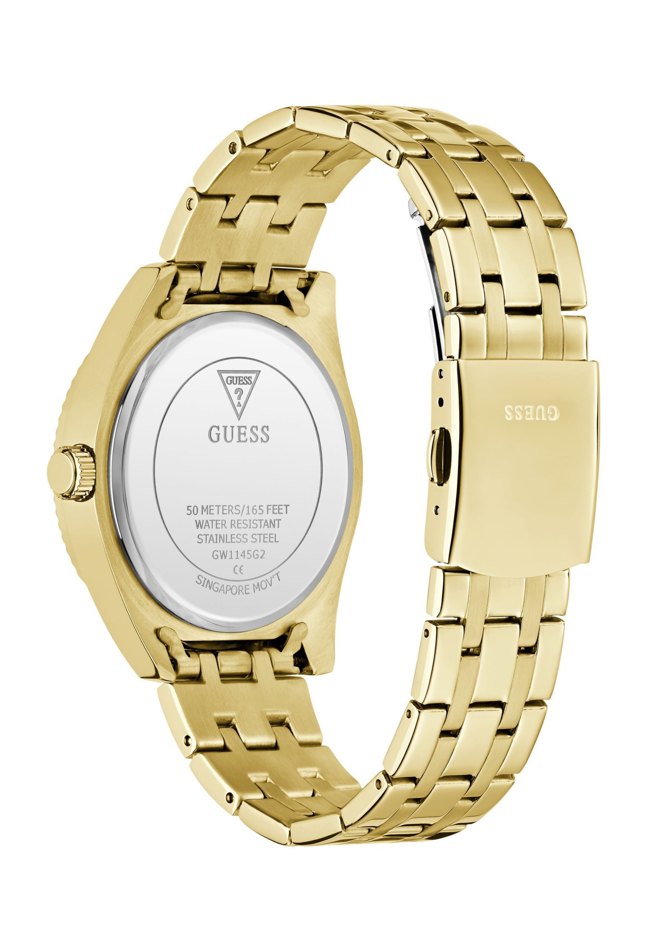 GUESS Analoog horloge ' PERCY ' in Goud