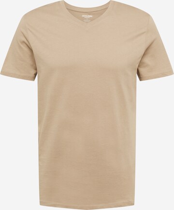 JACK & JONES Shirt in Beige: voorkant