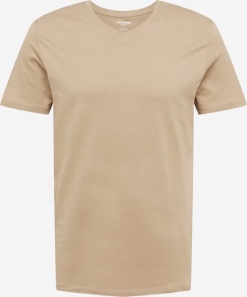 JACK & JONES T-Shirt in Beige: predná strana