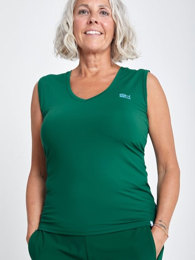 SPORTKIND Top deportivo 'Loose Fit V-Neck' en XS en verde oscuro, Vista del producto