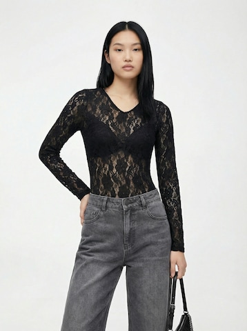 studioselect Κορμάκι-μπλουζάκι 'Lucca' σε μαύρο: μπροστά