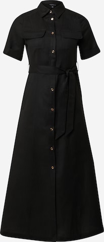 Karen Millen - Vestido camisero en negro: frente