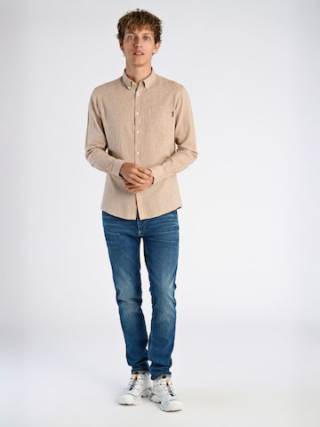 Lindbergh Regular fit Overhemd in Beige