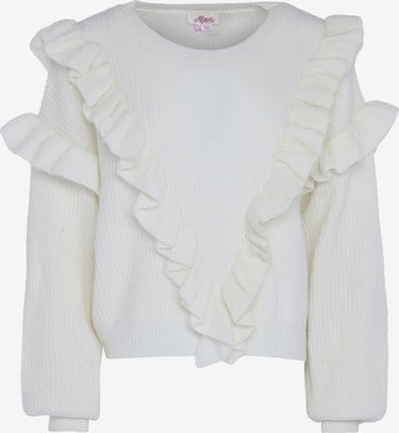 Pull-over aleva en blanc : devant