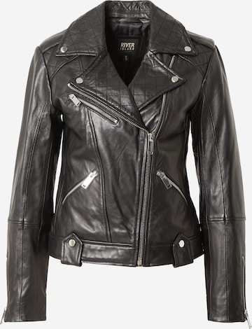 River Island Between-Season Jacket in Black: front