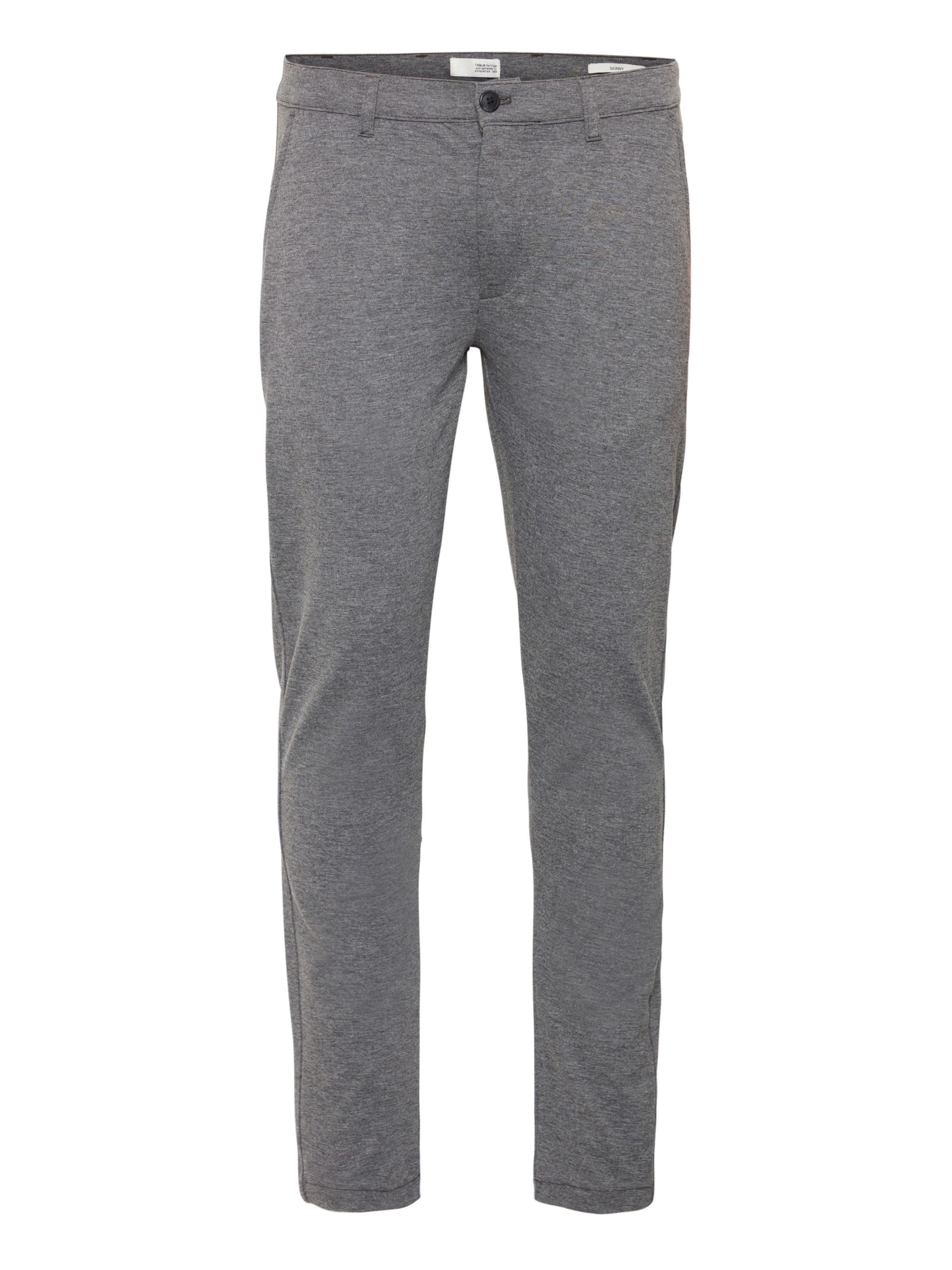!Solid Slimfit Chinohose 'Dave' in Grau: Vorderseite