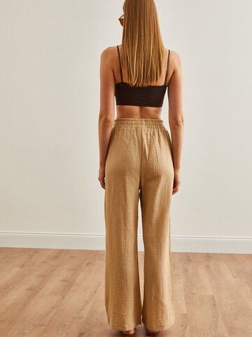 olalook Широкий Штаны в Бежевый