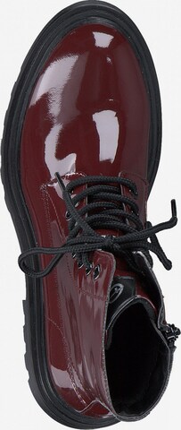 TAMARIS Lace-Up Ankle Boots in Red