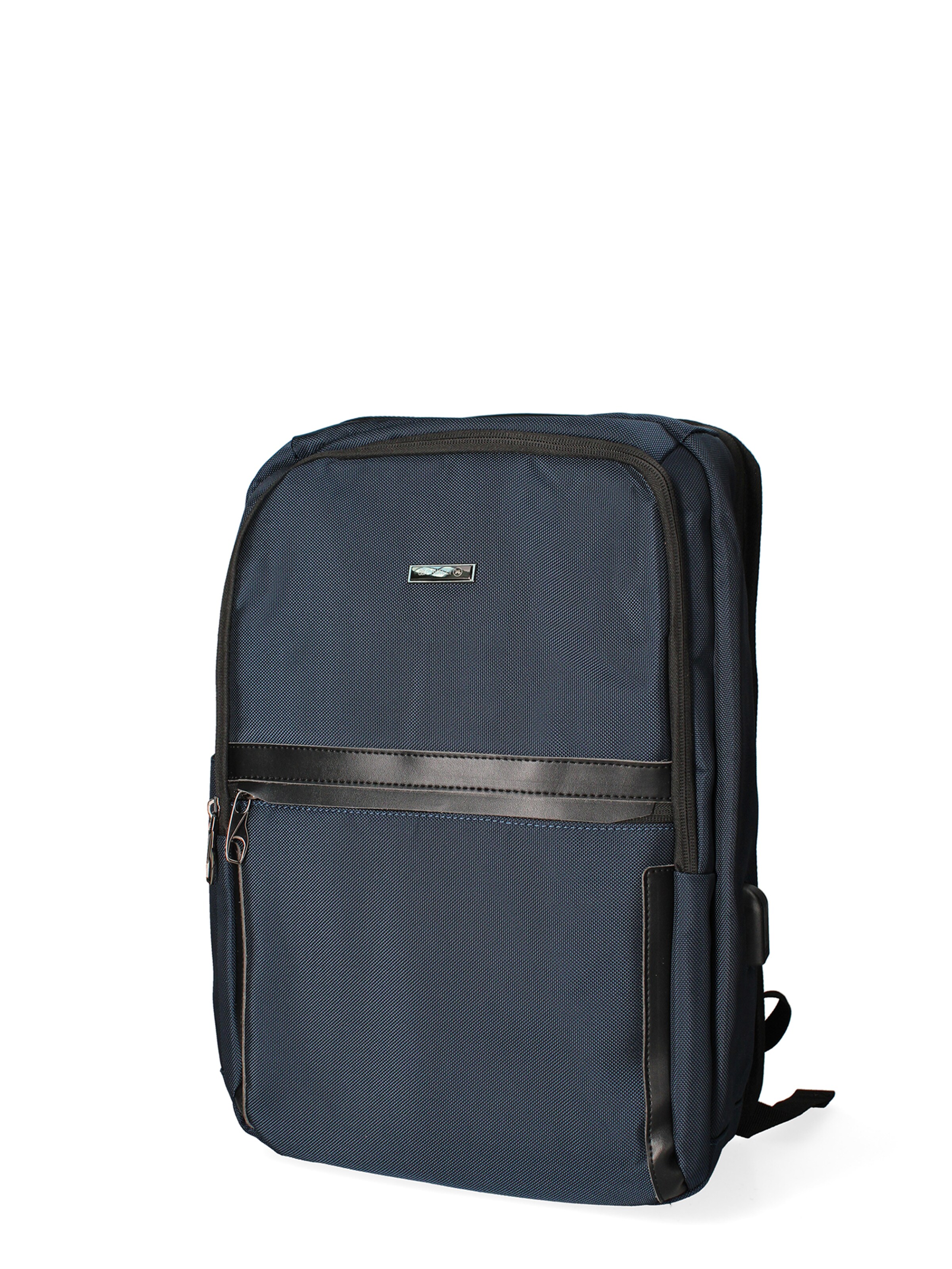 Zaino 'Zaino Unisex Nylon 100% con Zip e Tasche Multifunzionali - 30x43x16 cm' di B. Cavalli in blu