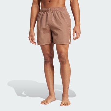 ADIDAS SPORTSWEAR Athletic Swim Trunks in Beige: front