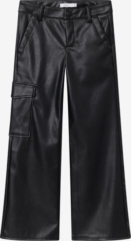 NAME IT Wide leg Broek 'SALLI' in Zwart: voorkant