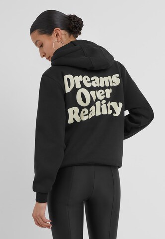 Miss Tee Sweatshirt 'Dreams Over Reality' in Black