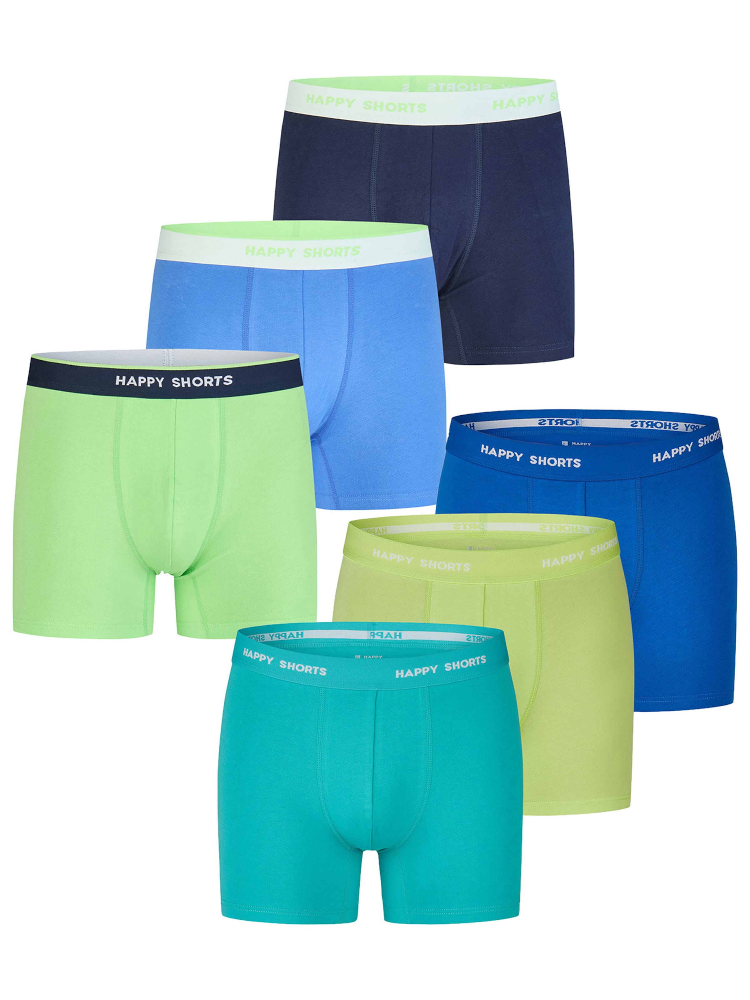 Boxers ' Jersey ' Happy Shorts en bleu : devant