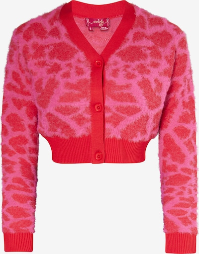 swirly Knit cardigan in Pink / Red, Item view