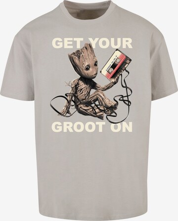 F4NT4STIC Shirt 'Marvel Guardians of the Galaxy Get your Groot On' in Grey: front