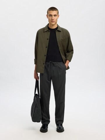 SELECTED HOMME Обычный Плиссированные брюки 'SLHLeroy' в Серый