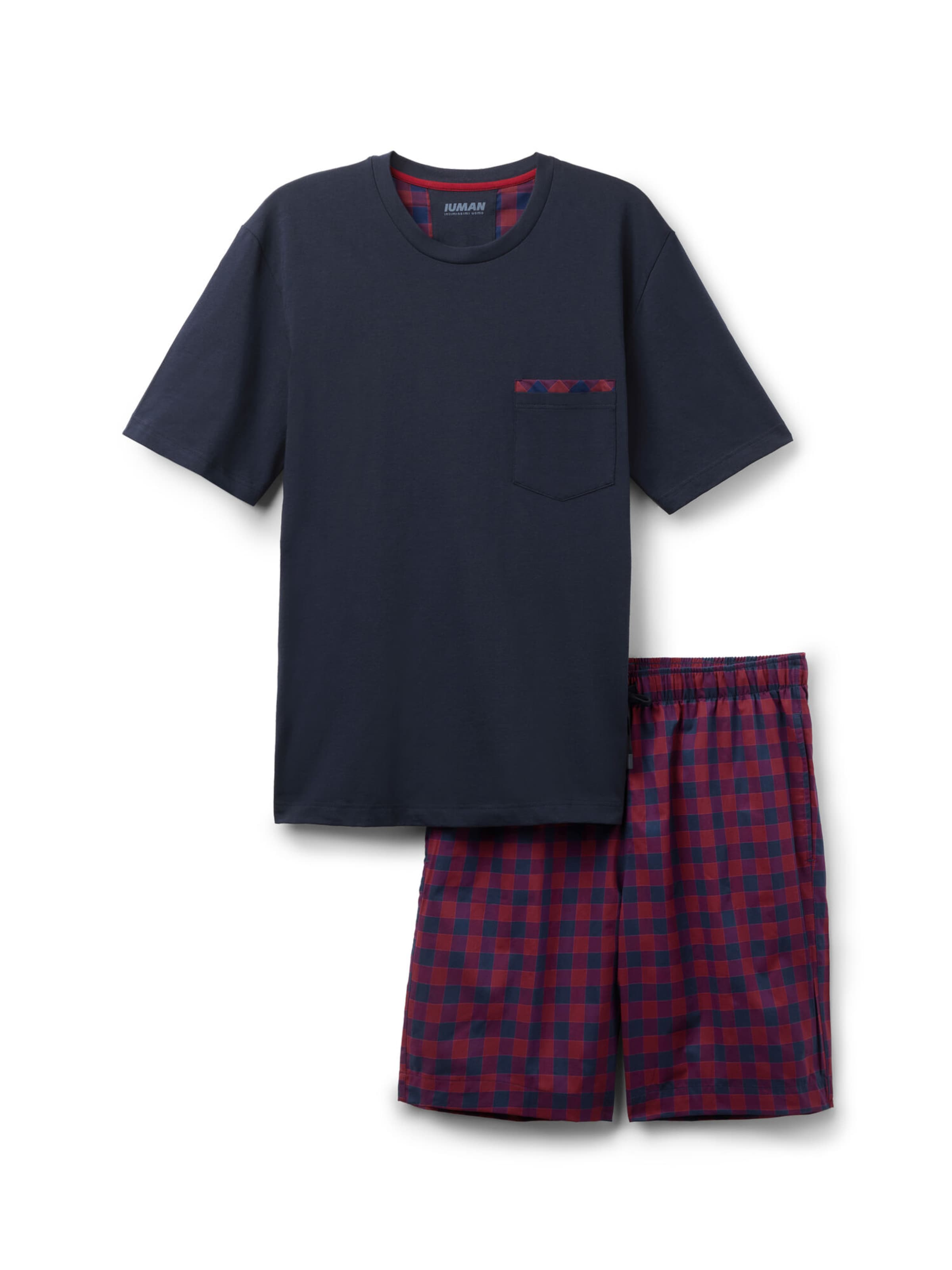 IUMAN Intimissimi Uomo Short Pajamas in Blue: front