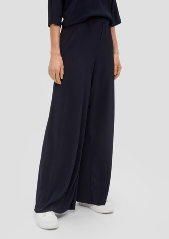 s.Oliver Wide leg Broek in Blauw: voorkant