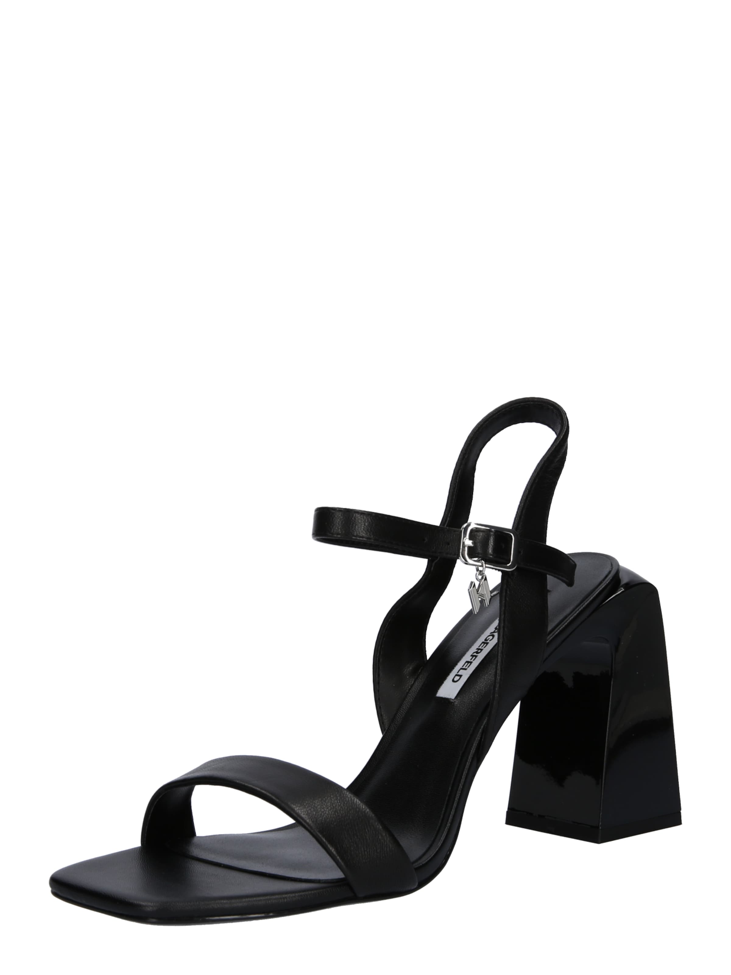 Karl Lagerfeld - Sandália em preto: frente