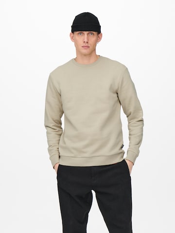 Only & Sons - Ajuste regular Sudadera 'Ceres' en gris: frente