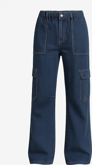 DEF Jeans cargo en bleu denim, Vue avec produit