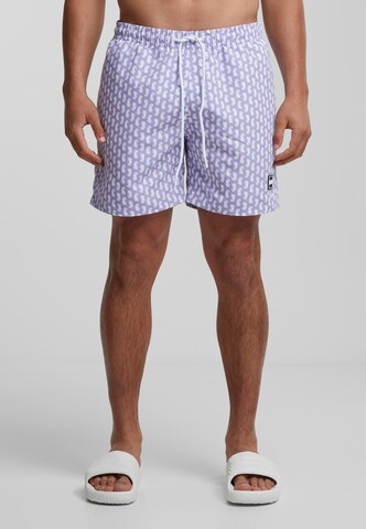 Pantaloncini da bagno di Urban Classics in lilla: frontale