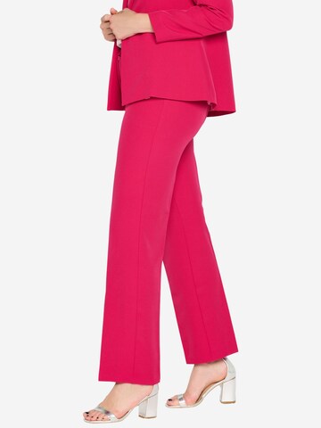 LolaLiza Flared Bundfaltenhose in Pink