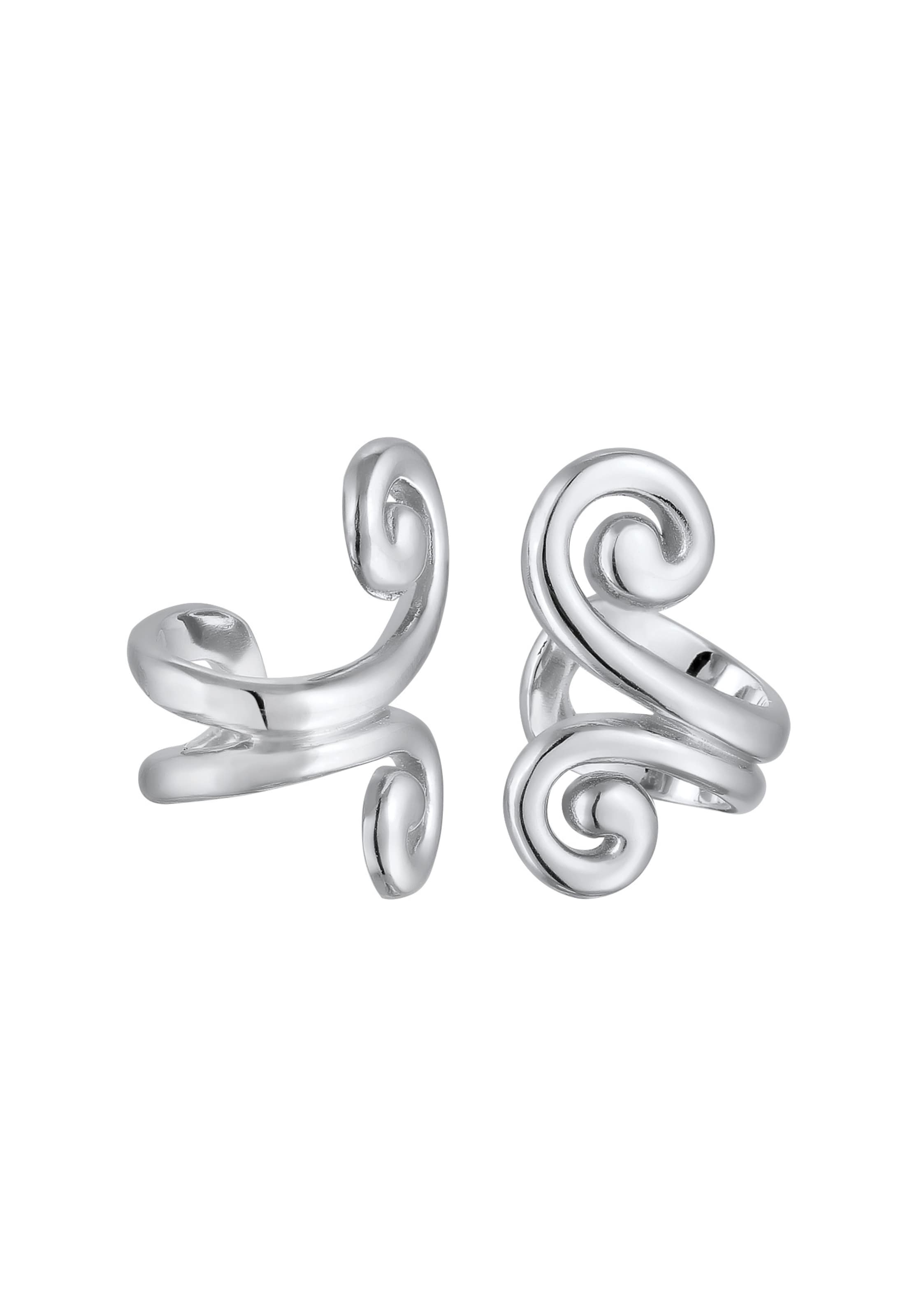 Boucles d'oreilles 'Organic' ELLI en argent : devant