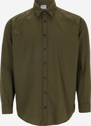 Coupe regular Chemise 'CHASER JOSHUA' Jack & Jones Plus en vert : devant