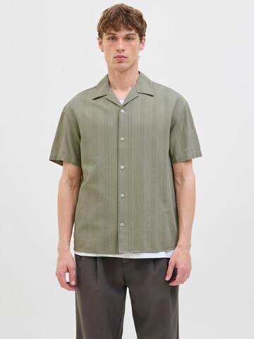 JACK & JONES Comfort fit Button Up Shirt 'JPRCCMontana' in Green: front