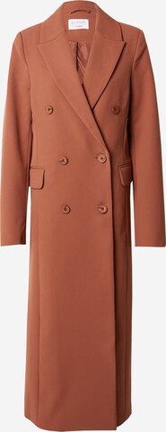 ABOUT YOU x Iconic by Tatiana Kucharova Between-Seasons Coat 'Alena' in Brown: front