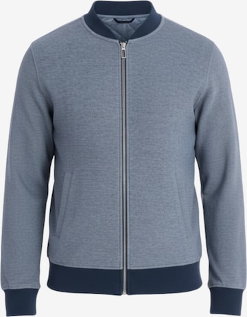 Ombre Sweatvest 'OM-SSZP-0238' in Blauw: voorkant