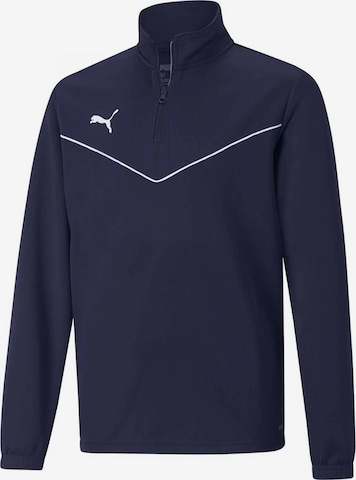 PUMA Sportief sweatshirt 'TeamRise' in Blauw: voorkant