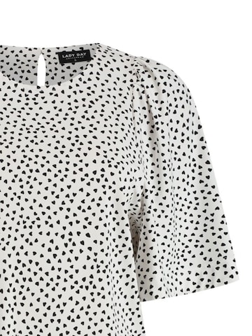 Lady Day Shirt 'Lady Day Aston blauw/wit' in White