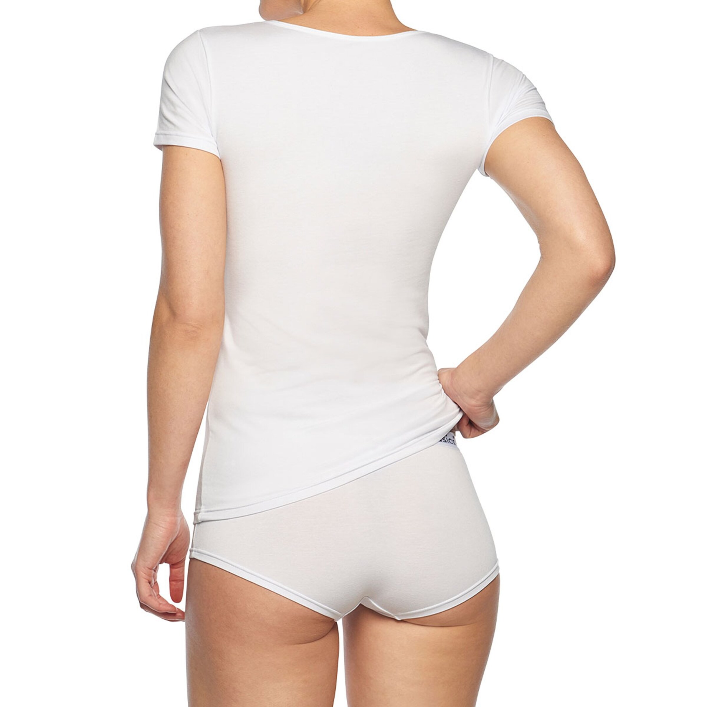 Maglietta intima di Bamboo basics in bianco