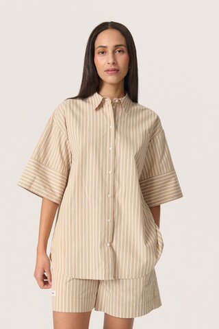 SOAKED IN LUXURY Blouse 'Kaily' in Beige: voorkant