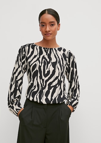 COMMA Blouse in Zwart: voorkant