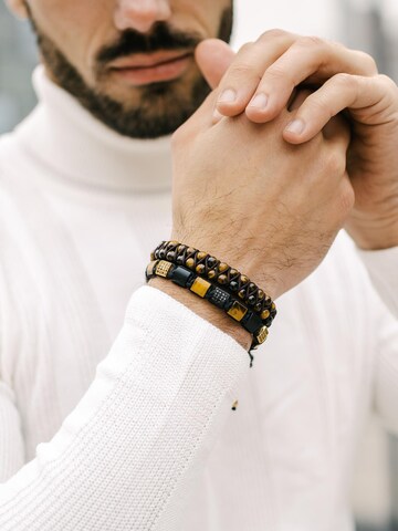 GT Collection Armband 'Double-Bead' in Braun